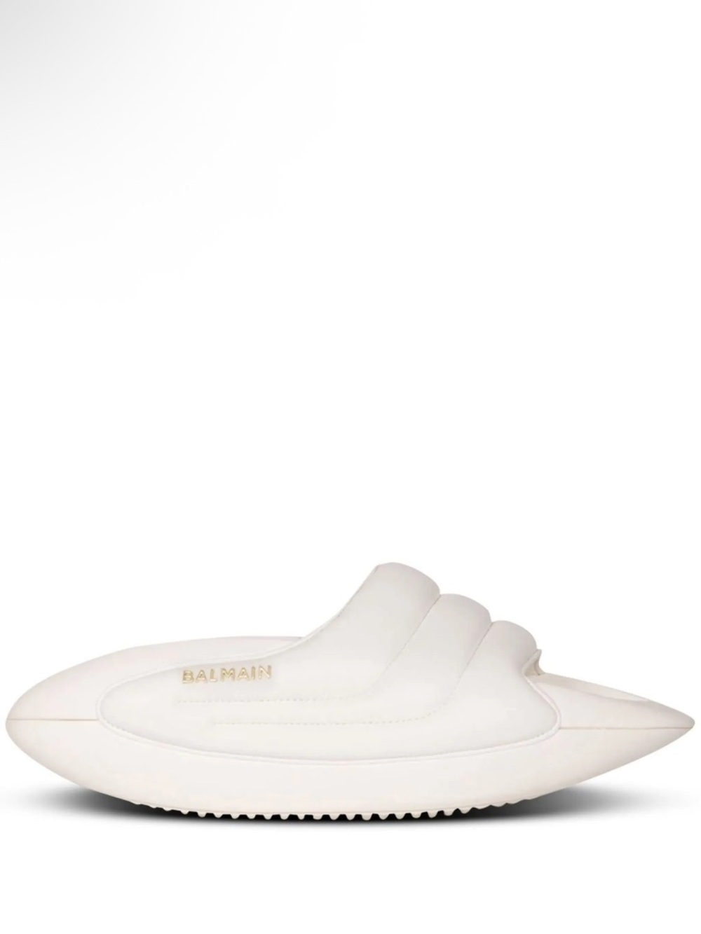 Balmain B-IT Quilted Leather Slides NIB